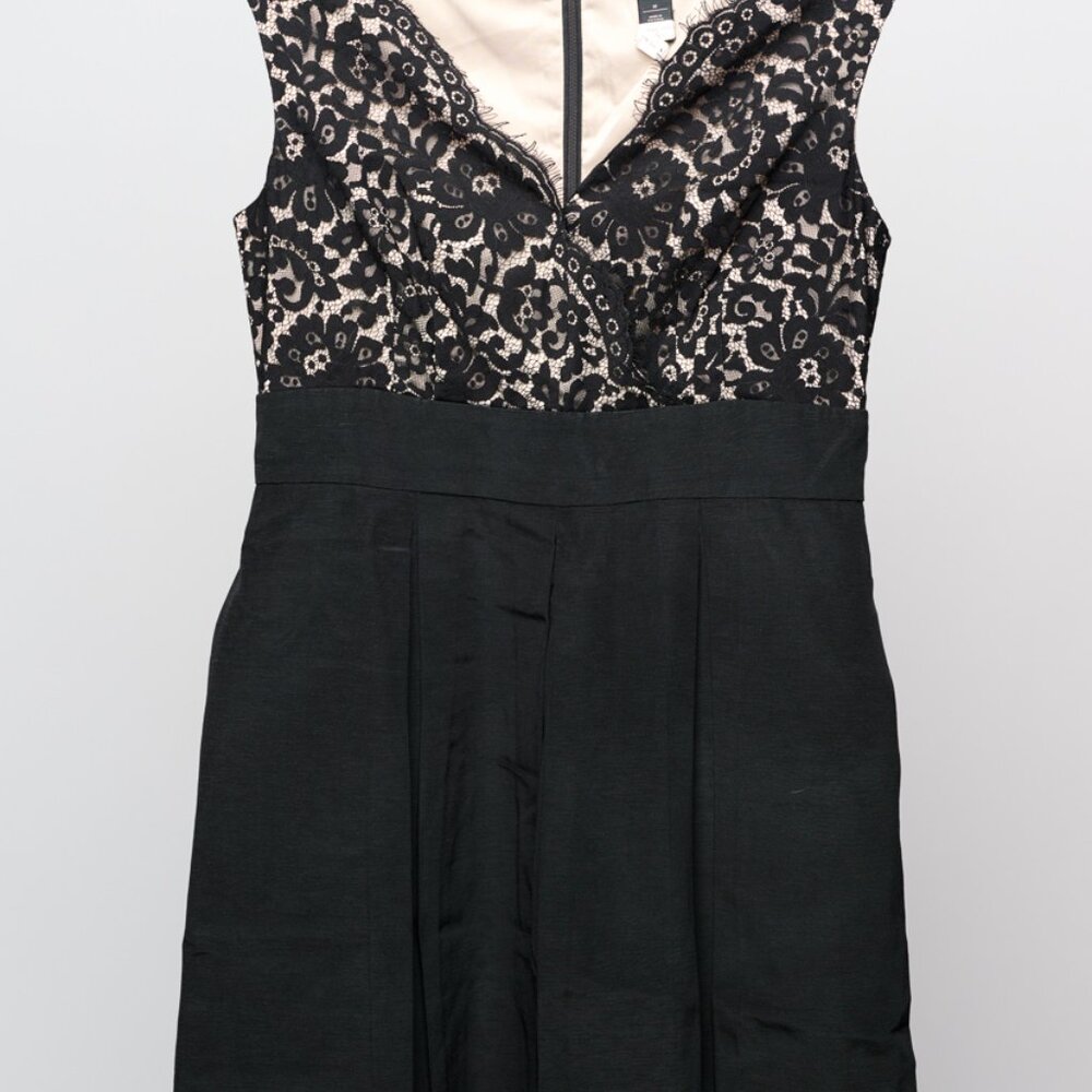 White House Black Market Lace Top Dress | Black Pleated Skirt